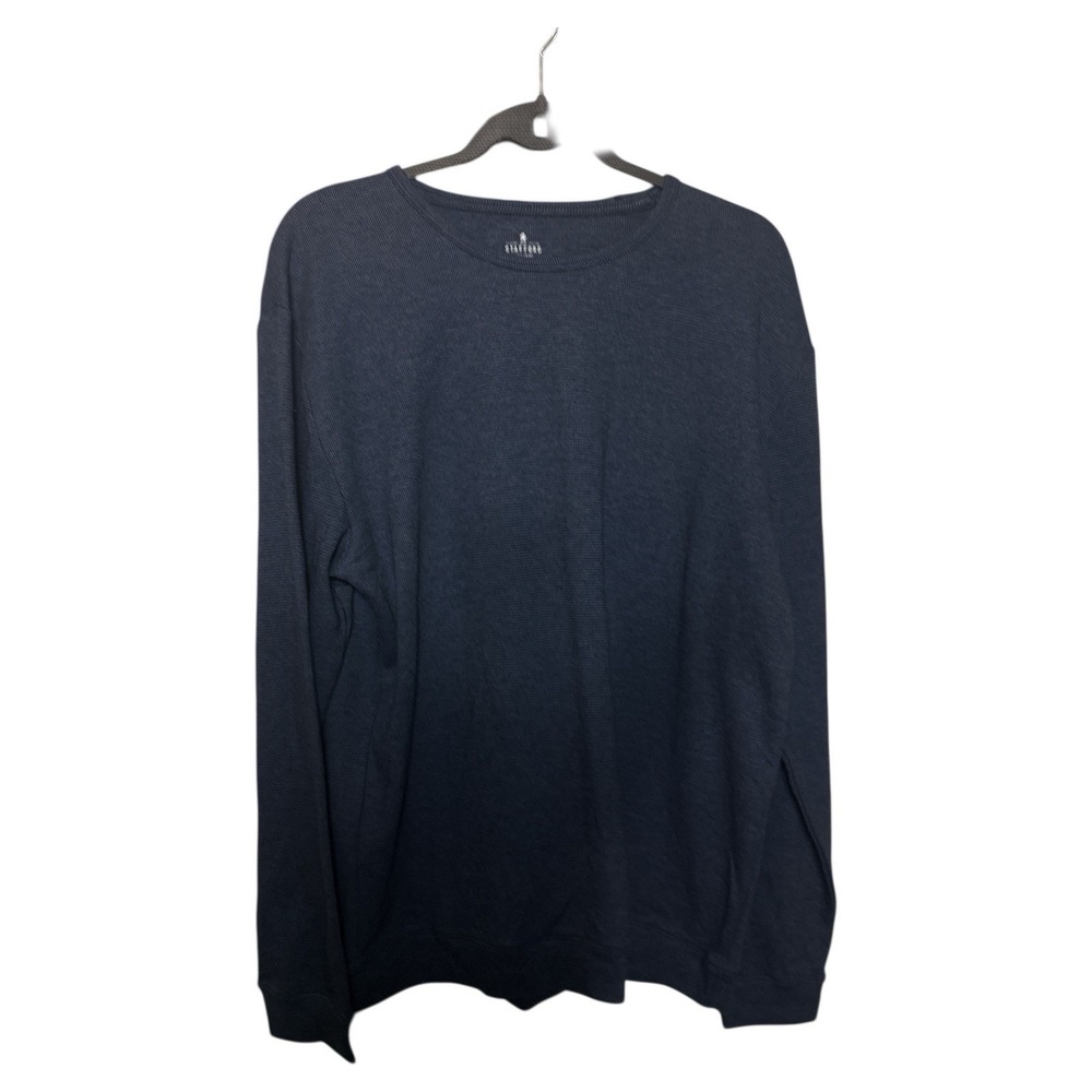 Stafford Men's Blue Long Sleeve Shirt NWT Large